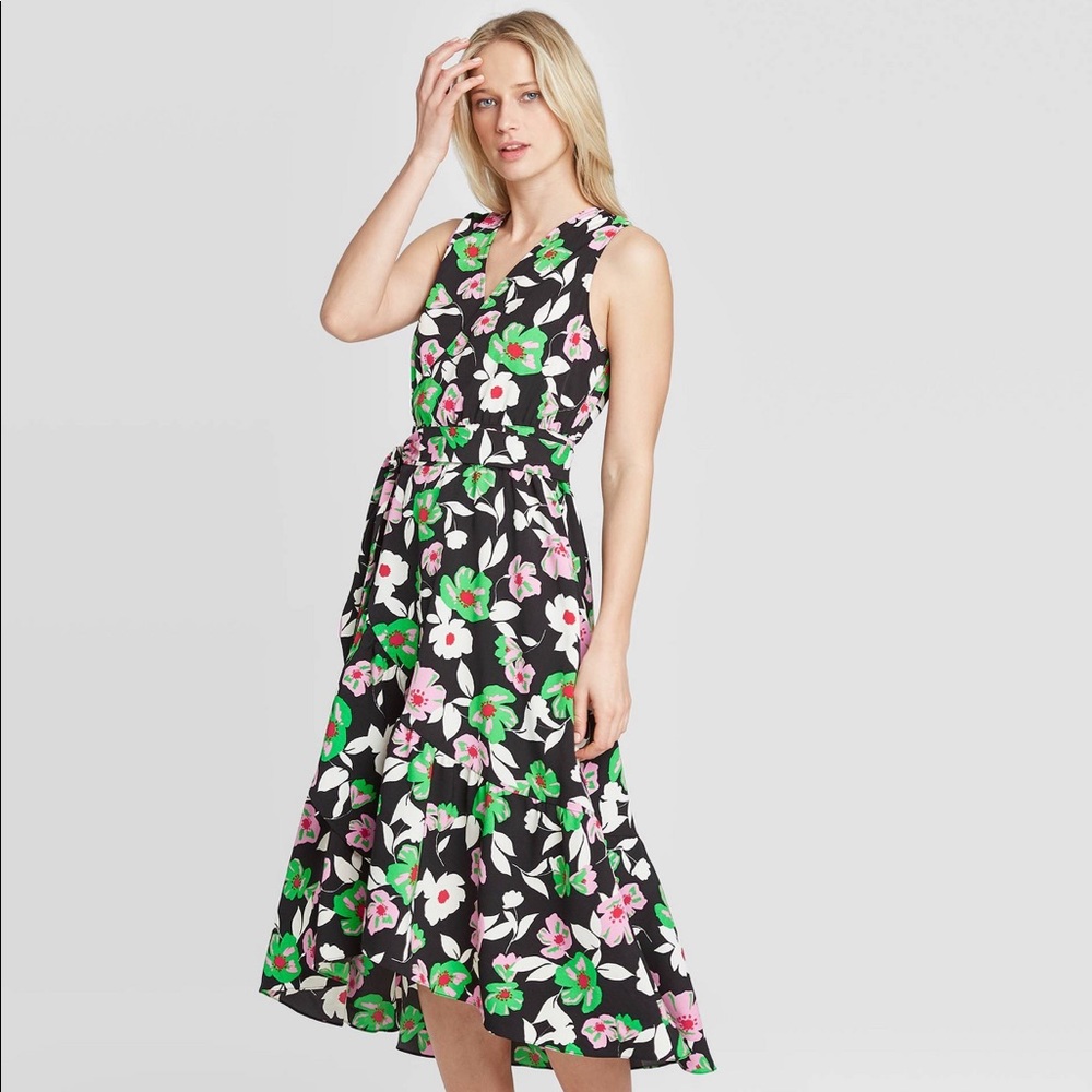 Who What Wear Floral High Low Dress XXL